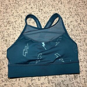 Old Navy Active Go-Dry Blue Lightning Bolt Padded Sports Bra Size XS
